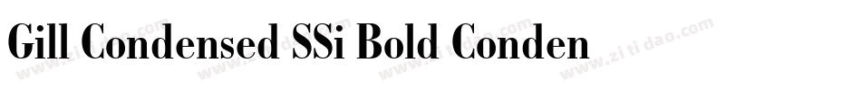 Gill Condensed SSi Bold Condensed字体转换